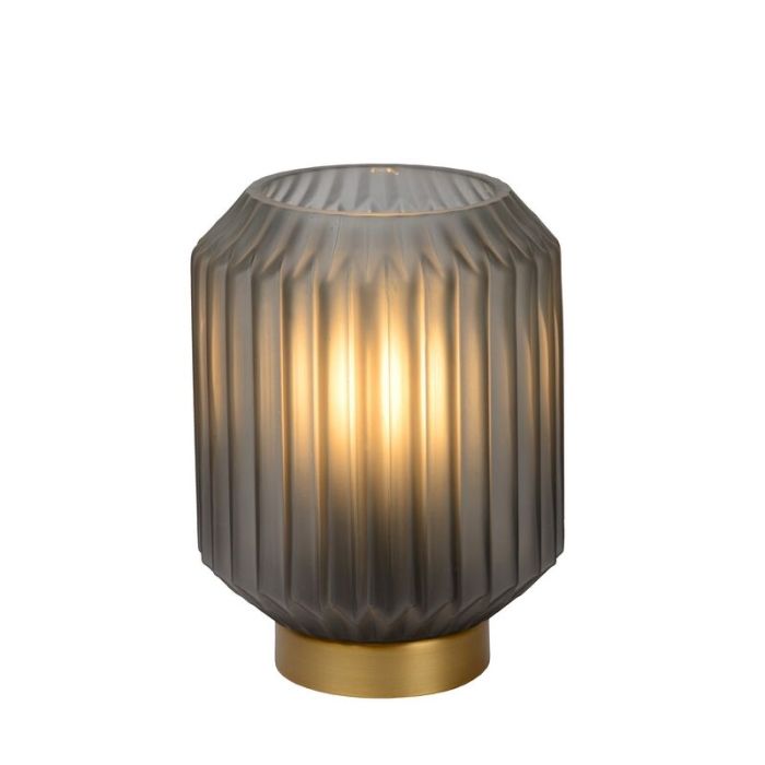 Guld bordslampa klassisk, Sueno, med brytare