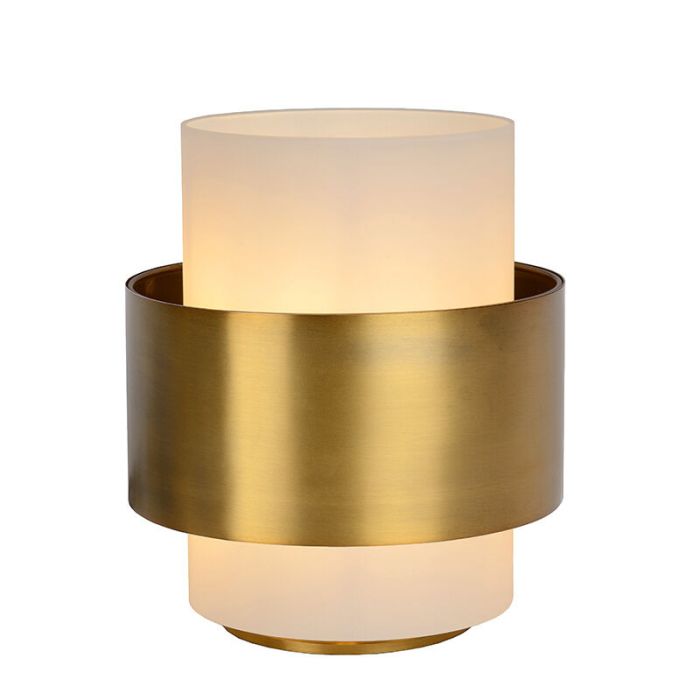 Guld bordslampa klassisk, Firmin, med brytare