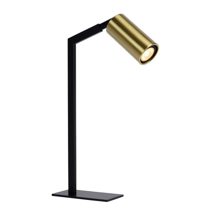 Guld bordslampa modern, Sybil, med brytare