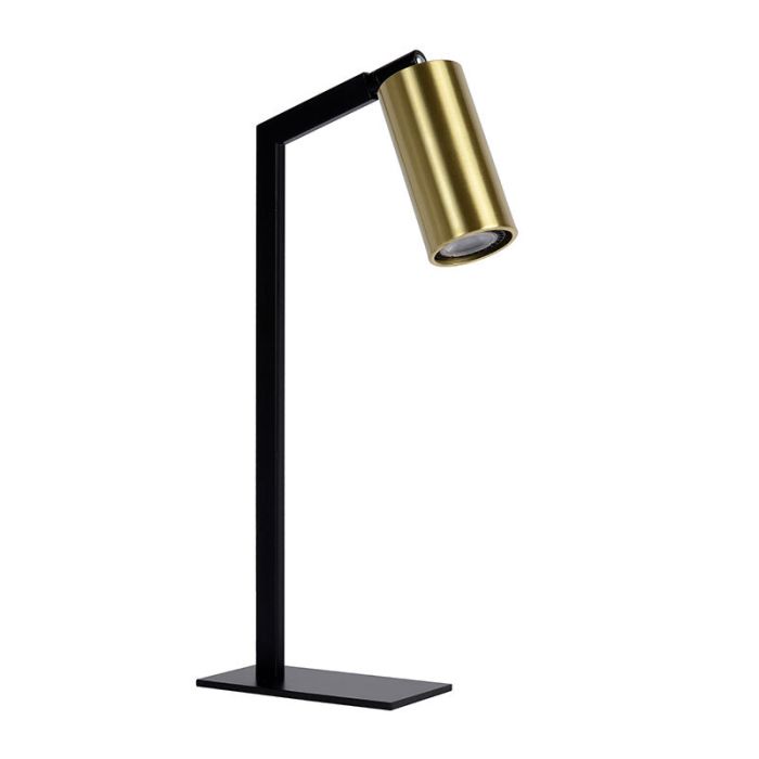 Guld bordslampa modern, Sybil, med brytare