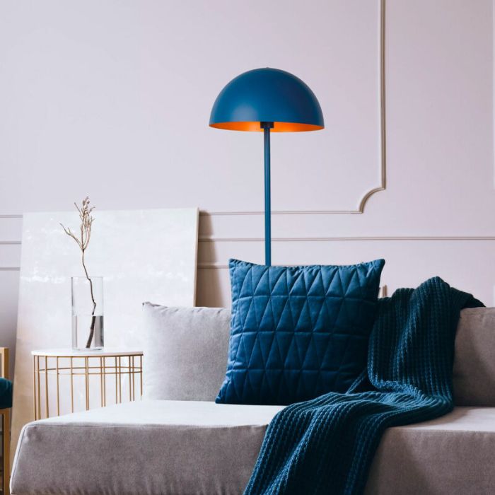 Blå golvlampa modern, Siemon, med brytare