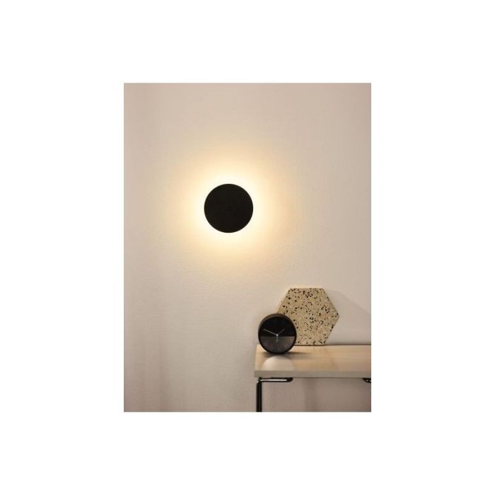 Svart vägglampa modern, Eklyps led, 6W, 3000K LED