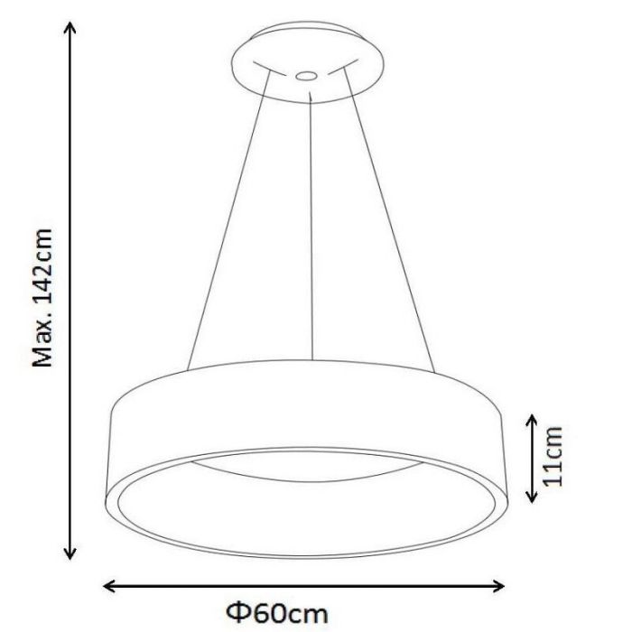 Vit fönsterlampa modern, Talowe, 39W, 3000K LED