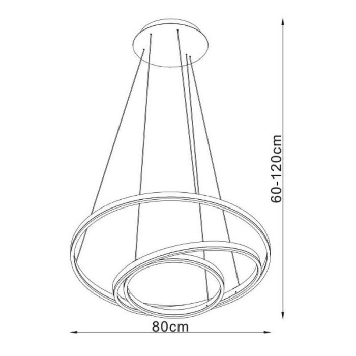 Svart fönsterlampa modern, Triniti, 32W, 3000K LED