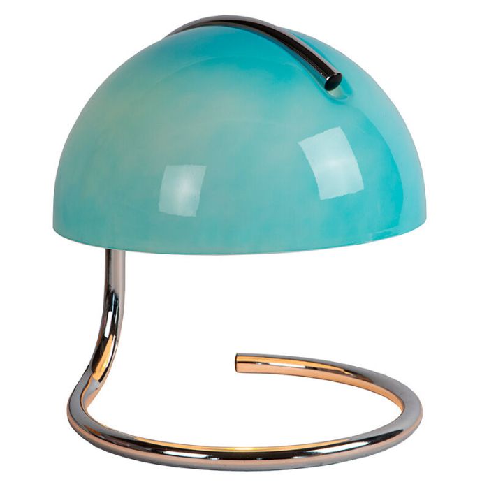 Blå bordslampa retro, Cato, med brytare