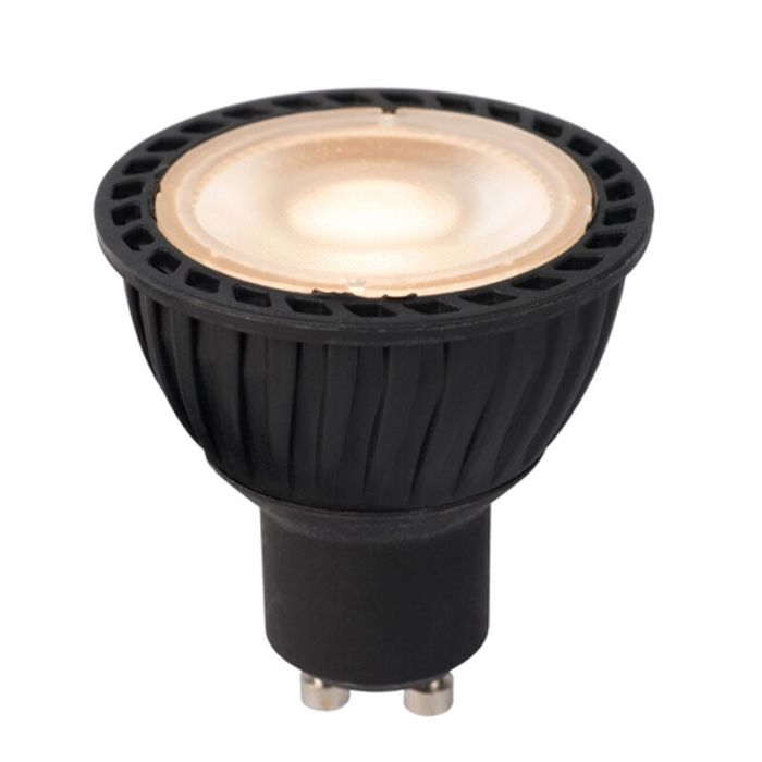 Lucide 3-stegs dimbar LED lampa GU10, Jordan, svart, 5w, 2200K