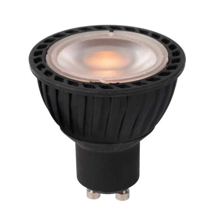 Lucide 3-stegs dimbar LED lampa GU10, Jordan, svart, 5w, 2200K