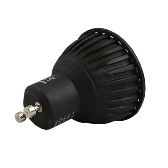 Lucide 3-stegs dimbar LED lampa GU10, Jordan, svart, 5w, 2200K