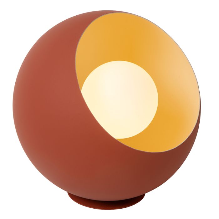 Orange bordslampa modern, Doredos, med brytare