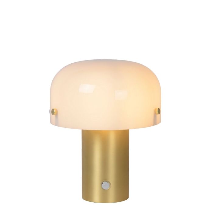 Guld bordslampa rustik, Timon, med brytare
