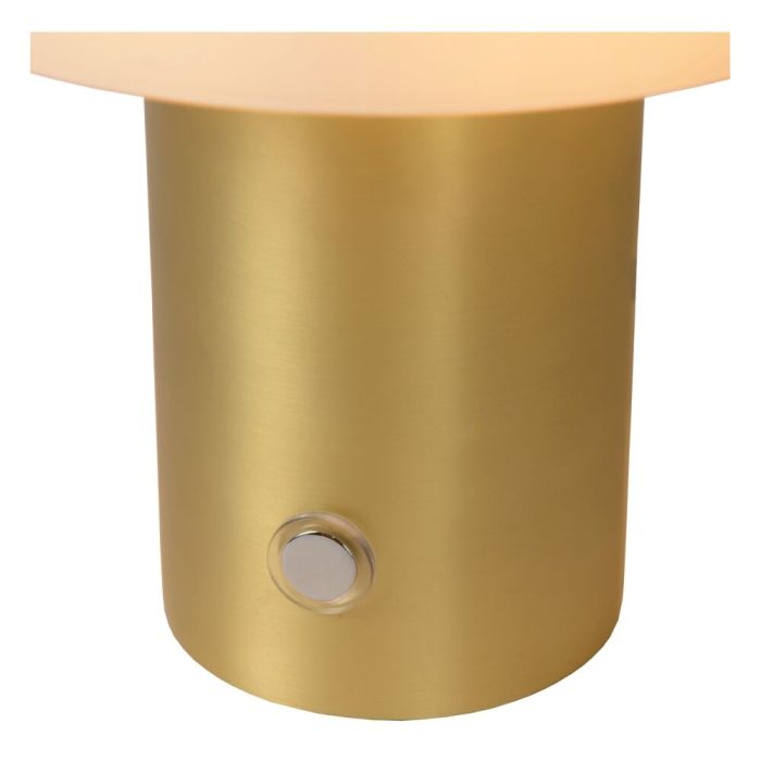 Guld bordslampa rustik, Timon, med brytare