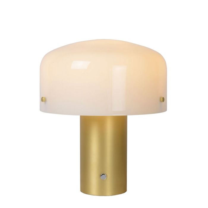 Guld bordslampa rustik, Timon, med brytare