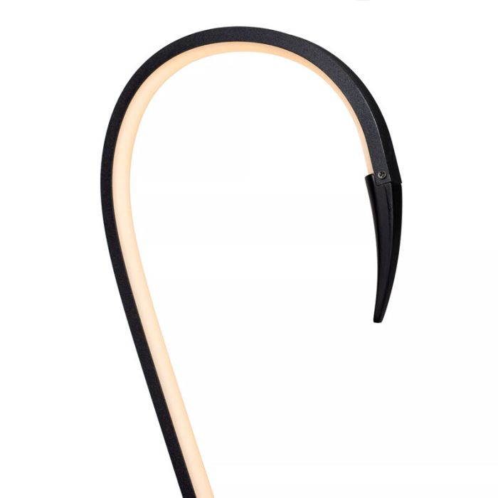 Svart golvlampa modern, Flamingo, 14W, RGB LED, met fjärrkontroll