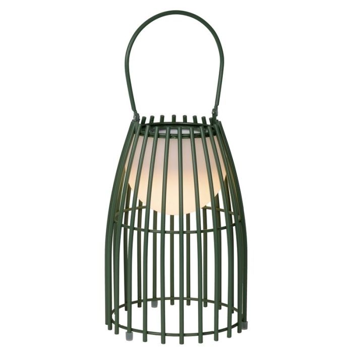 Grön bordslampa utomhus retro, Fjara, 0,3W, 2700K LED, IP44, med beröringsdimmer