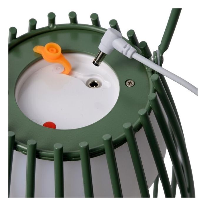 Grön bordslampa utomhus retro, Fjara, 0,3W, 2700K LED, IP44, med beröringsdimmer