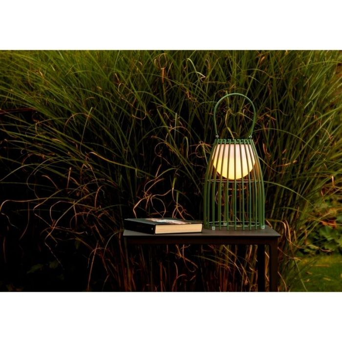 Grön bordslampa utomhus retro, Fjara, 0,3W, 2700K LED, IP44, med beröringsdimmer