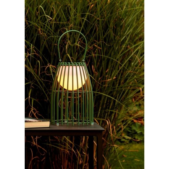 Grön bordslampa utomhus retro, Fjara, 0,3W, 2700K LED, IP44, med beröringsdimmer