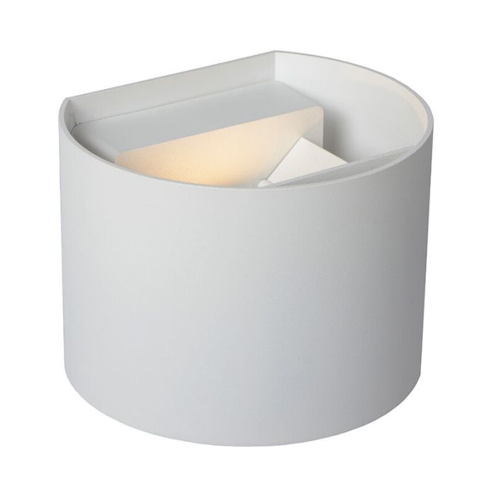 Vit up down vägglampa modern, Axi, 6W, 2700K LED, IP54