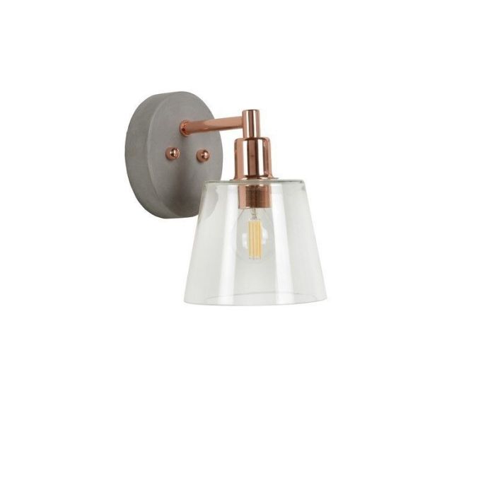 Koppar vägglampa retro, Vitri