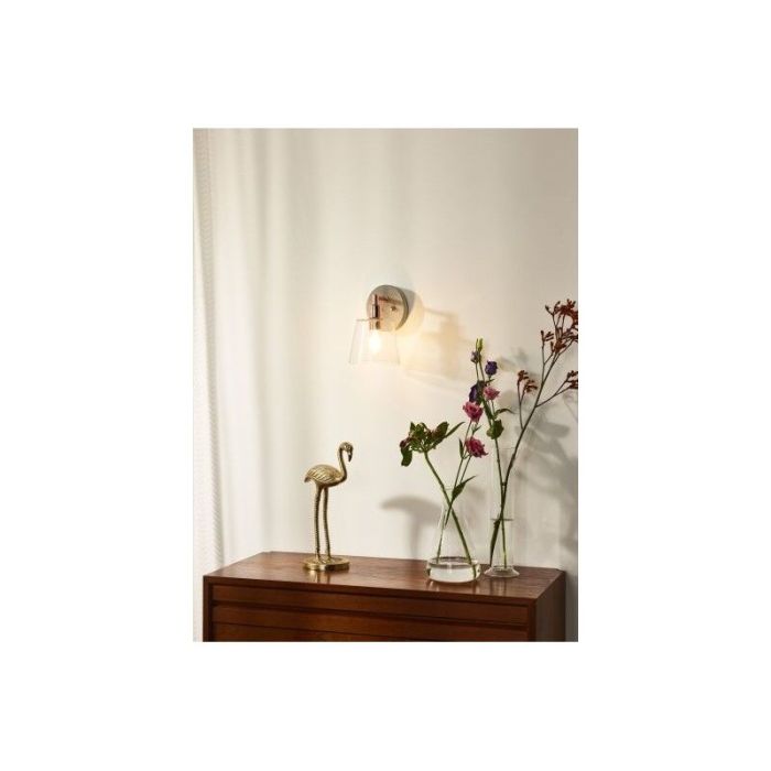 Koppar vägglampa retro, Vitri