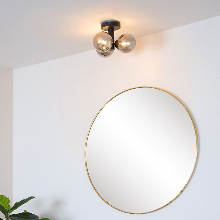 Svart taklampa badrum modern, Trudy, IP44