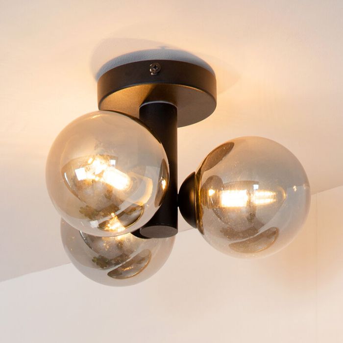 Svart taklampa badrum modern, Trudy, IP44