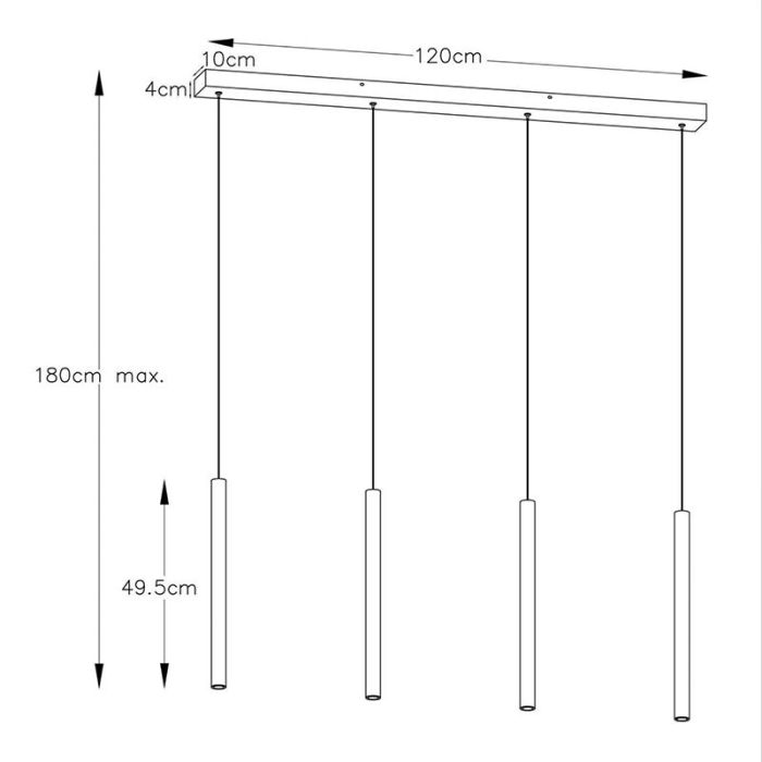 Svart fönsterlampa modern, Lorenz, 4W, 3000K LED