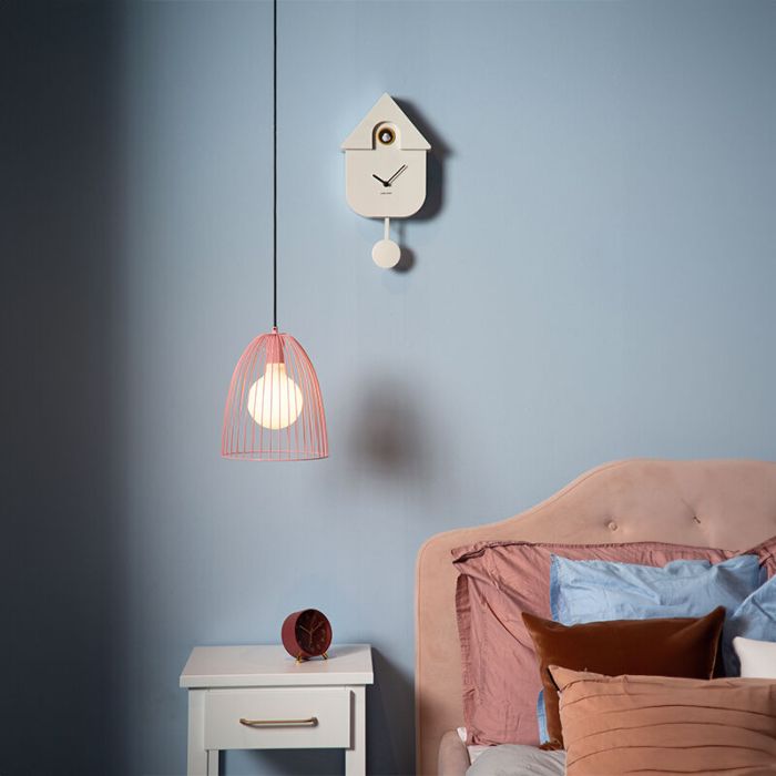 Rosa fönsterlampa barn metall, Macarons