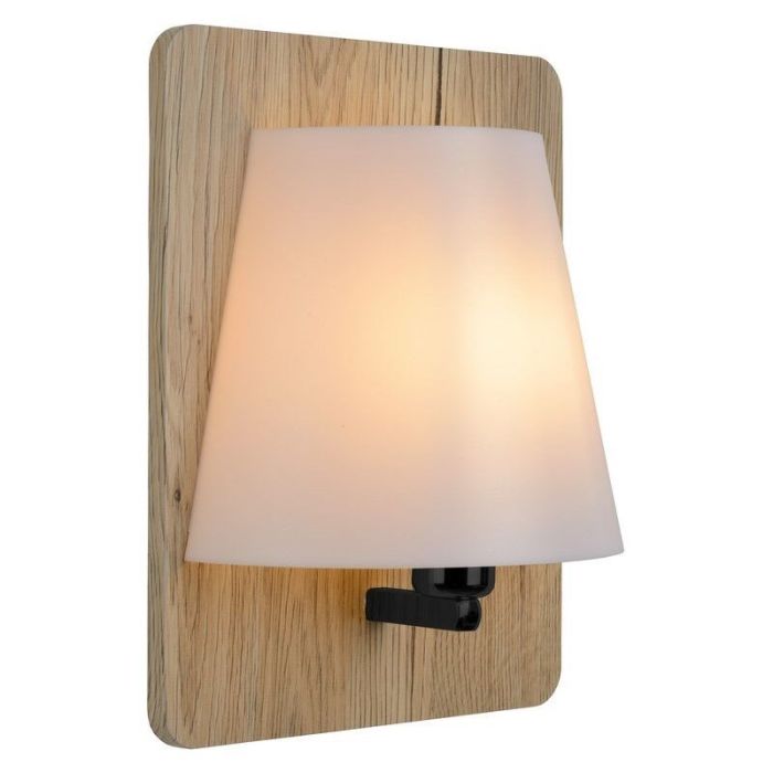 Trä vägglampa brun, Idaho, med brytare