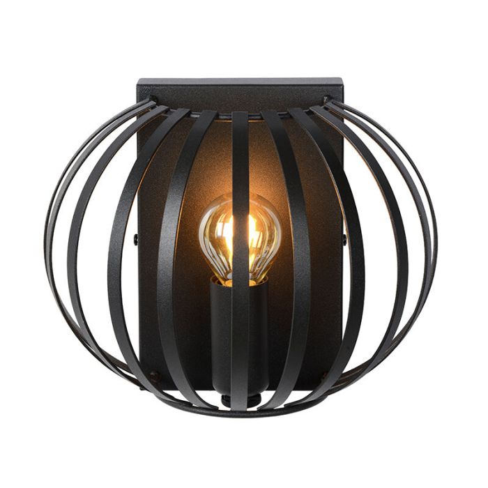 Svart vägglampa modern, Manuela