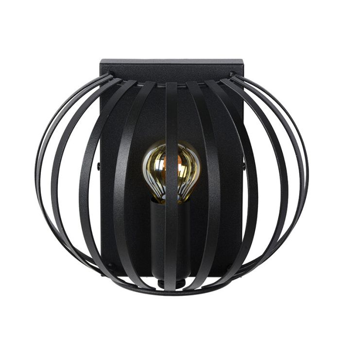 Svart vägglampa modern, Manuela