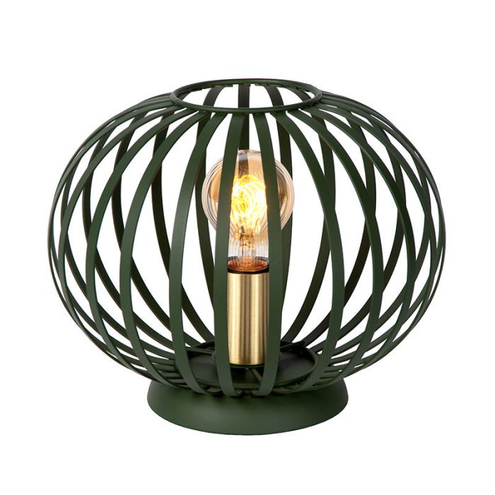 Grön bordslampa modern, Manuela, med brytare