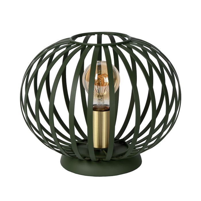 Grön bordslampa modern, Manuela, med brytare