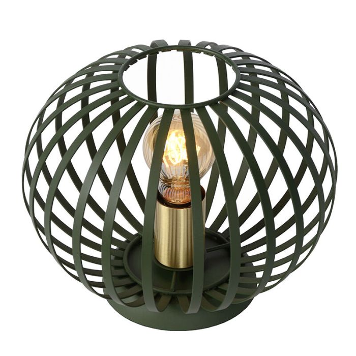 Grön bordslampa modern, Manuela, med brytare