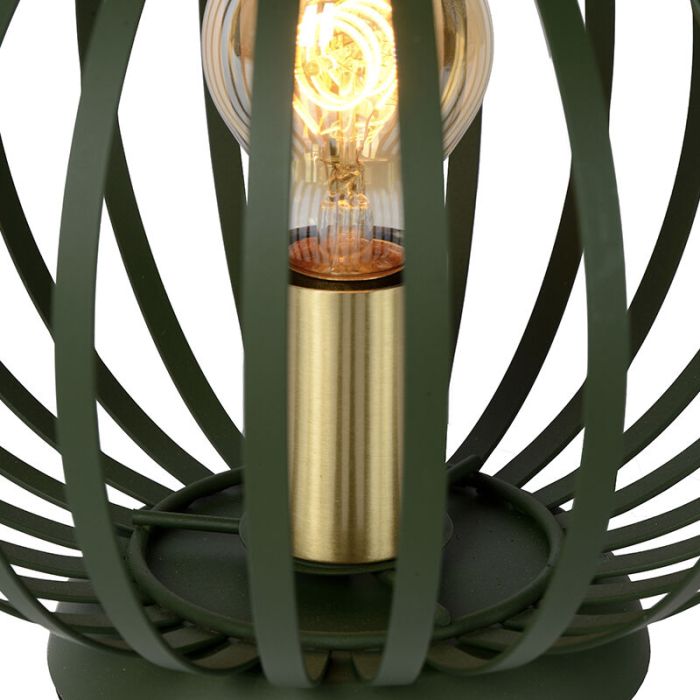 Grön bordslampa modern, Manuela, med brytare