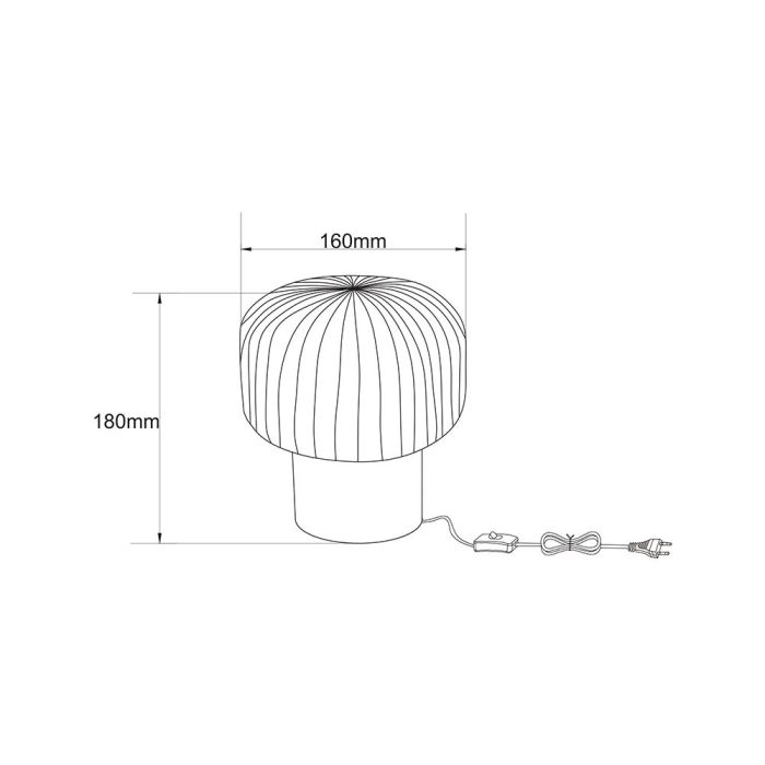 Grå bordslampa retro, Jany, med brytare