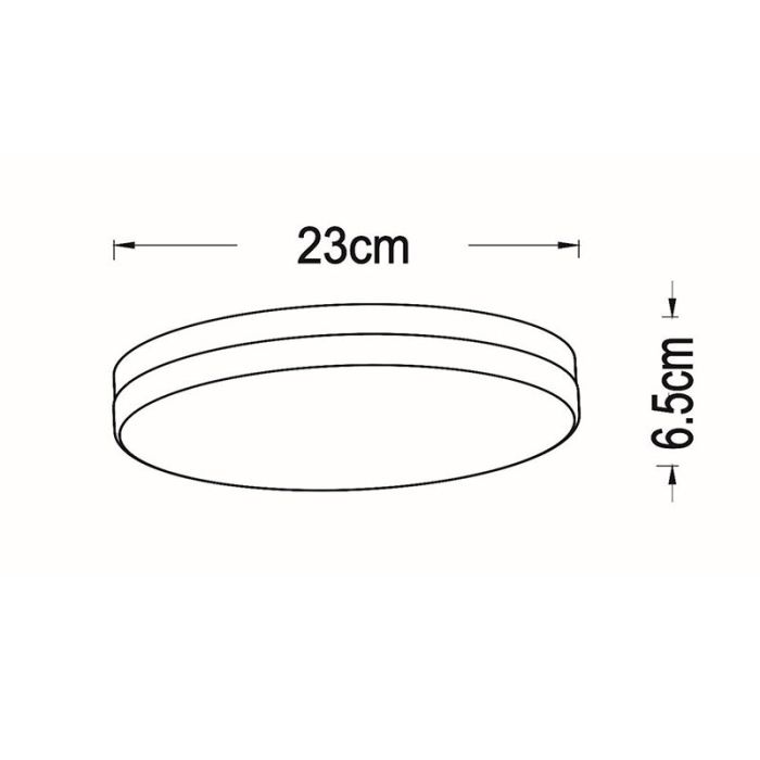 Svart taklampa badrum plast, Biskit, 12W, 2700K LED, IP44