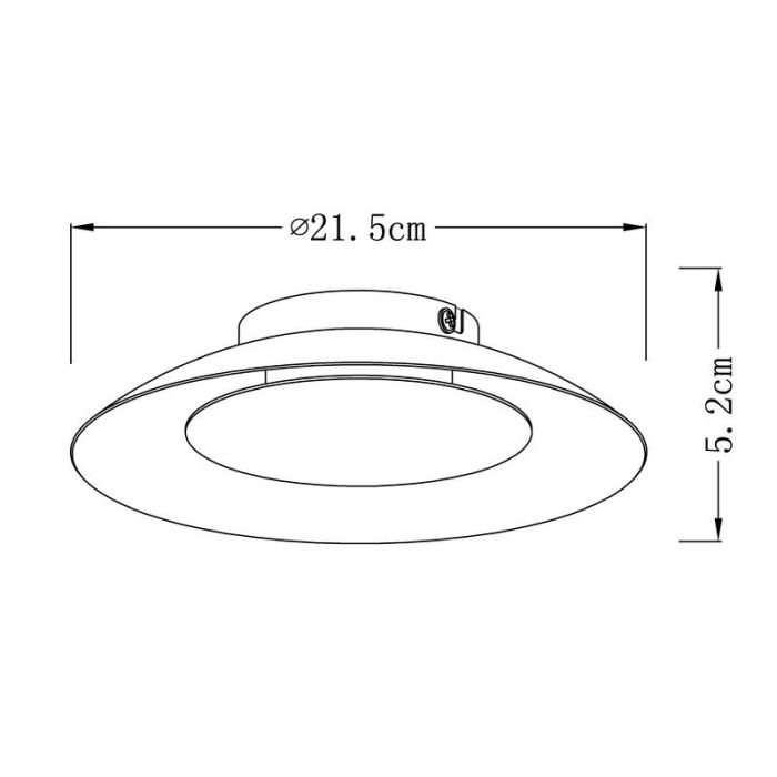Vit plafond modern, Foskal, 6W, 2700K LED