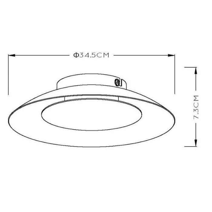 Svart plafond modern, Foskal, 12W, 2700K LED