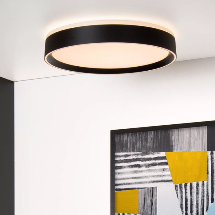 Svart plafond modern, Nuria, 24W, 2700K LED