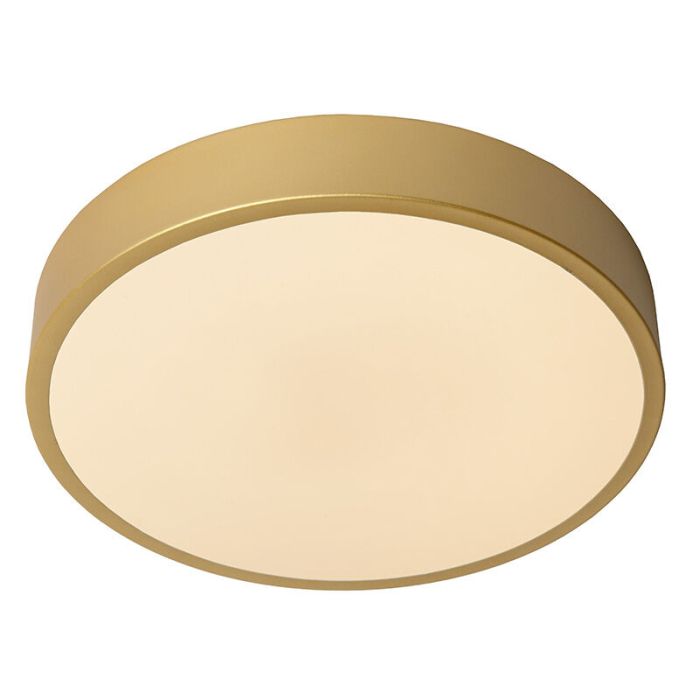 Guld plafond modern, Unar, 18W, 2700K LED, 3 stegs dimmer