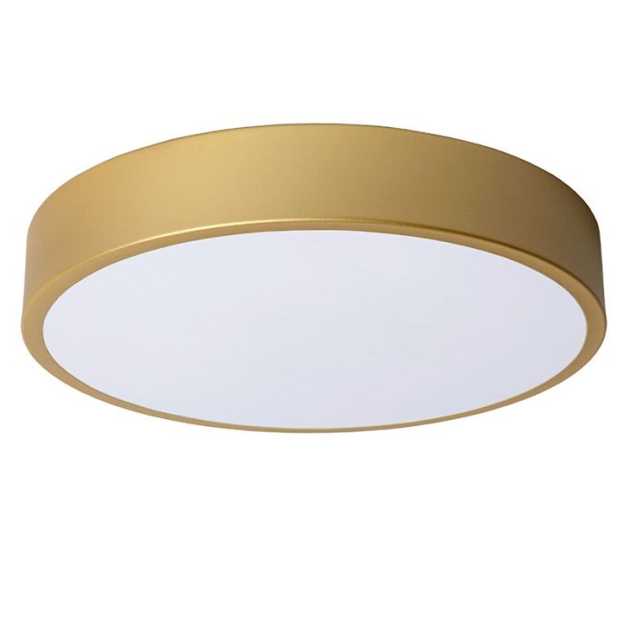 Guld plafond modern, Unar, 18W, 2700K LED, 3 stegs dimmer