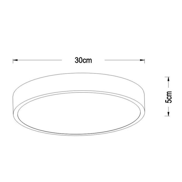 Guld plafond modern, Unar, 18W, 2700K LED, 3 stegs dimmer
