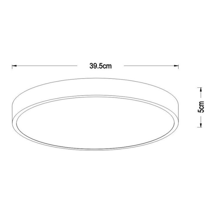 Guld plafond modern, Unar, 24W, 2700K LED, 3 stegs dimmer
