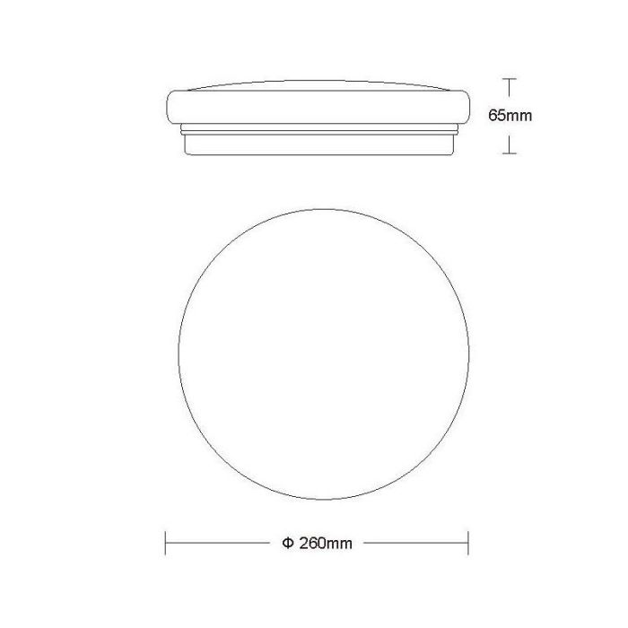 Vit plafond modern, Otis, 14W, 3000K LED