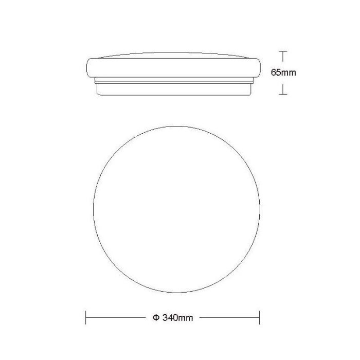 Vit plafond modern, Otis, 26W, 3000K LED