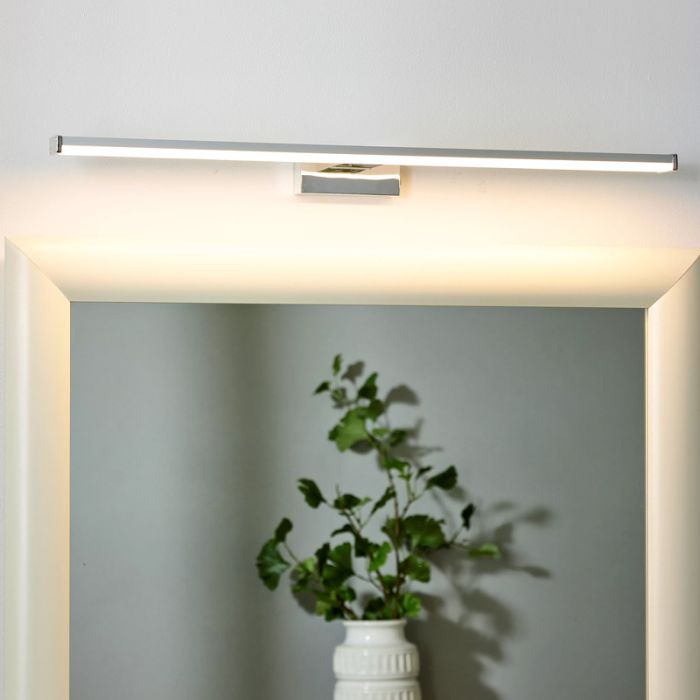 Krom spegelbelysning modern, Onno, 12W, 3000K LED, IP44
