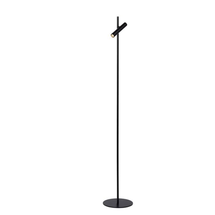 Svart läslampa golv modern, Philon, 4,5W, 3000K LED, med beröringsdimmer