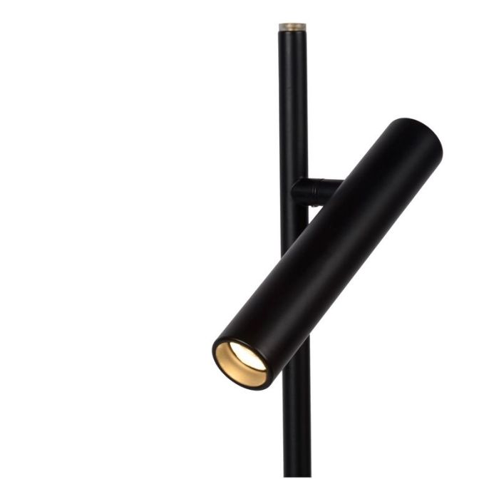 Svart läslampa golv modern, Philon, 4,5W, 3000K LED, med beröringsdimmer