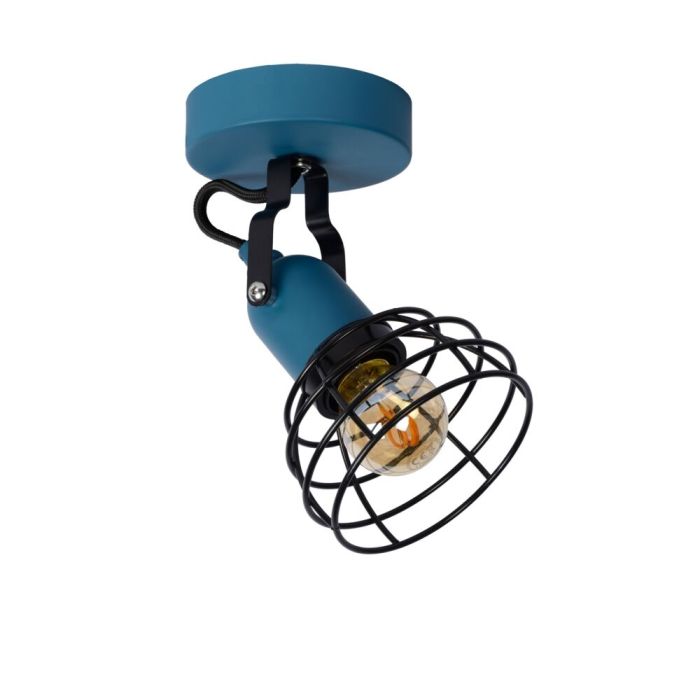Blå vägglampa barn modern, Paulien